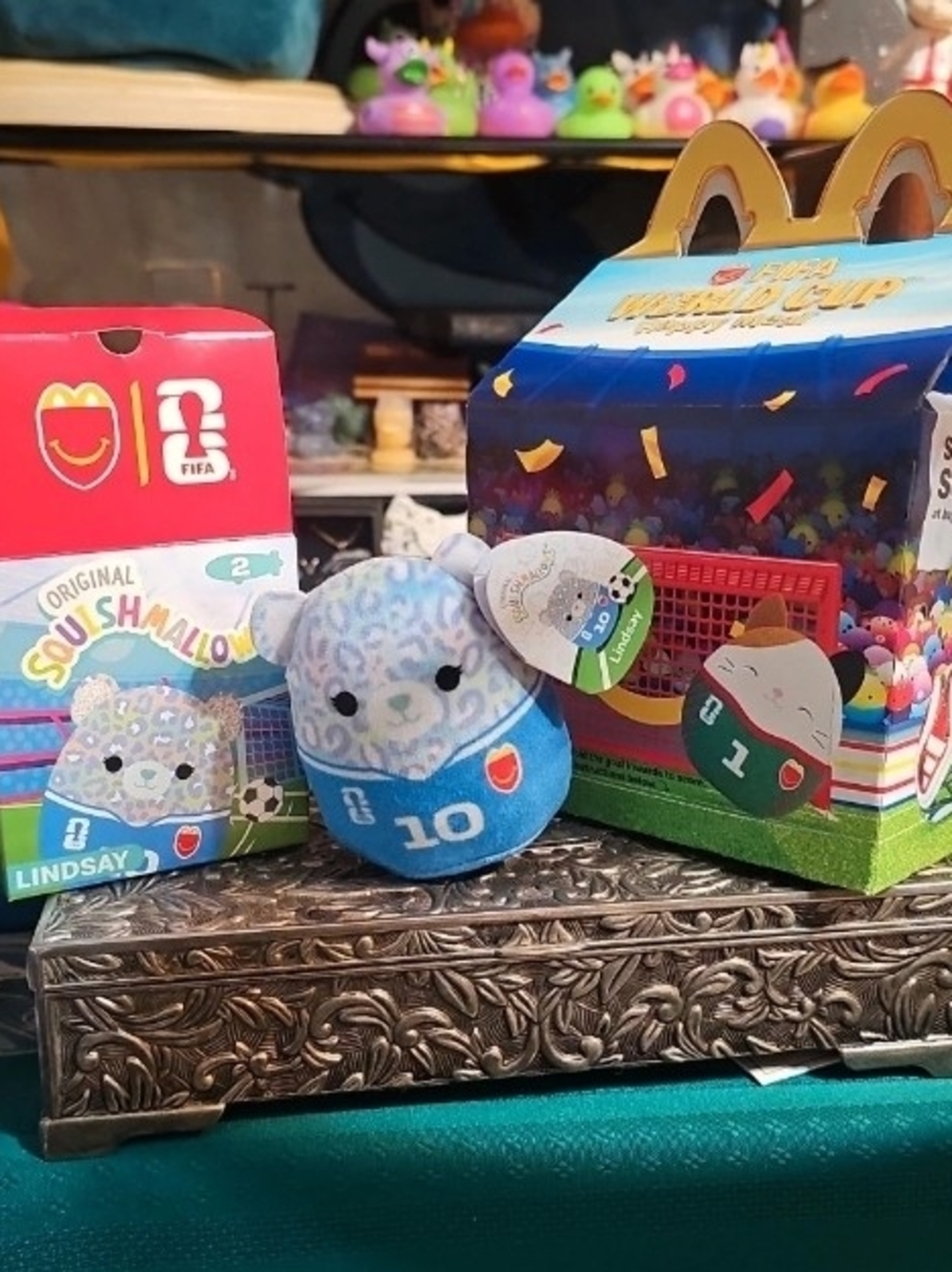 Squishmallows Lindsay Plush - Light Blue & Blue Jersey #10
